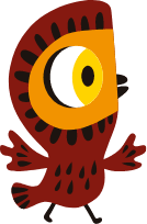 フクロウのイラスト アイコン